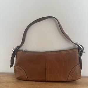 Vintage Y2K Coach Hampton Tan Brown Leather Women's Bag